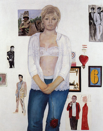 Pauline Boty, Celia Birtwell and Some of her Heroes, conservation and restoration of modern and contemporary unvarished paintings